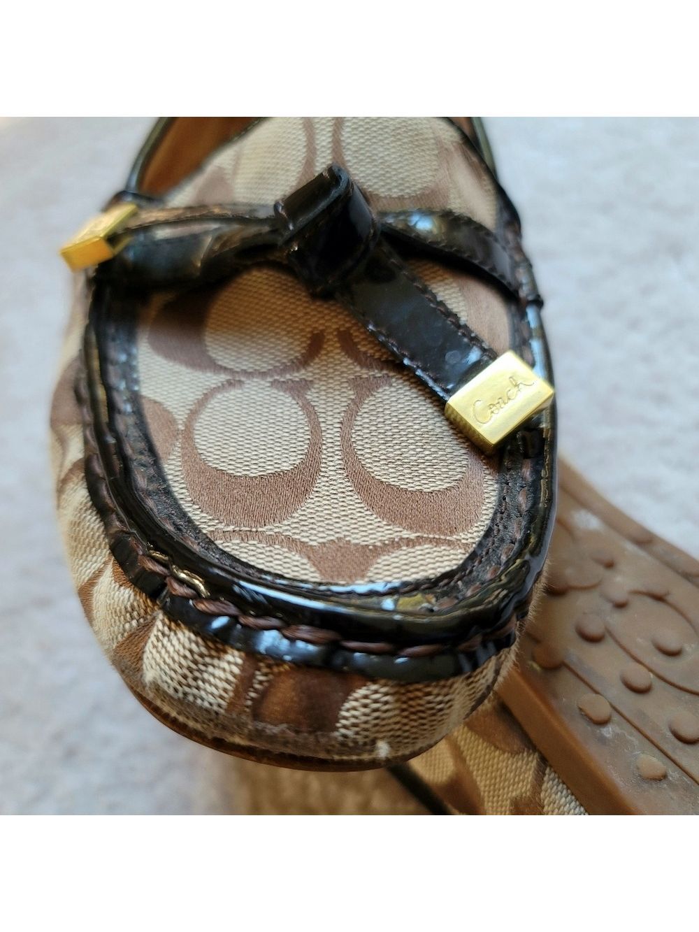 Coach Frida Women's Monogram Loafers Size 9.5 B